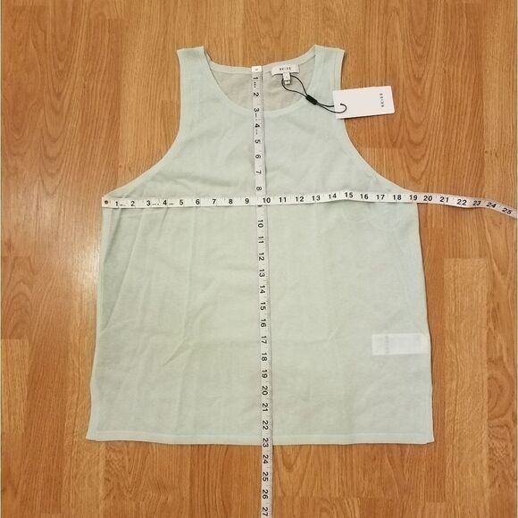 REISS Maude Keyhole Back Cotton & Wool Blend Tank - Picture 7 of 8